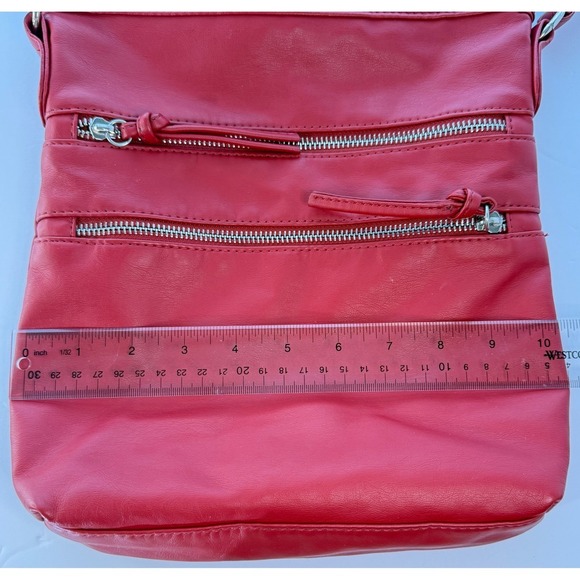 Bueno Crossbody Red Shoulder‎ Bag Purse Multi Zip - Picture 10 of 15
